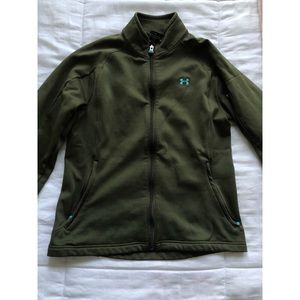 Green Under Armour Zip Up Jacket
